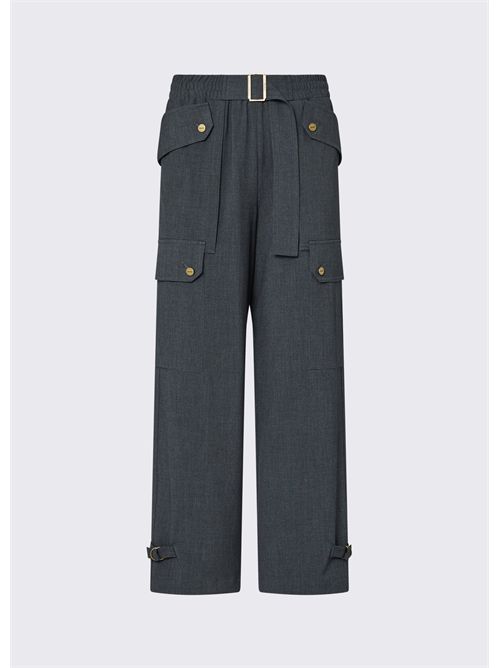 Pantaloni cargo in flanella LIU JO | WF6258T743A/02069